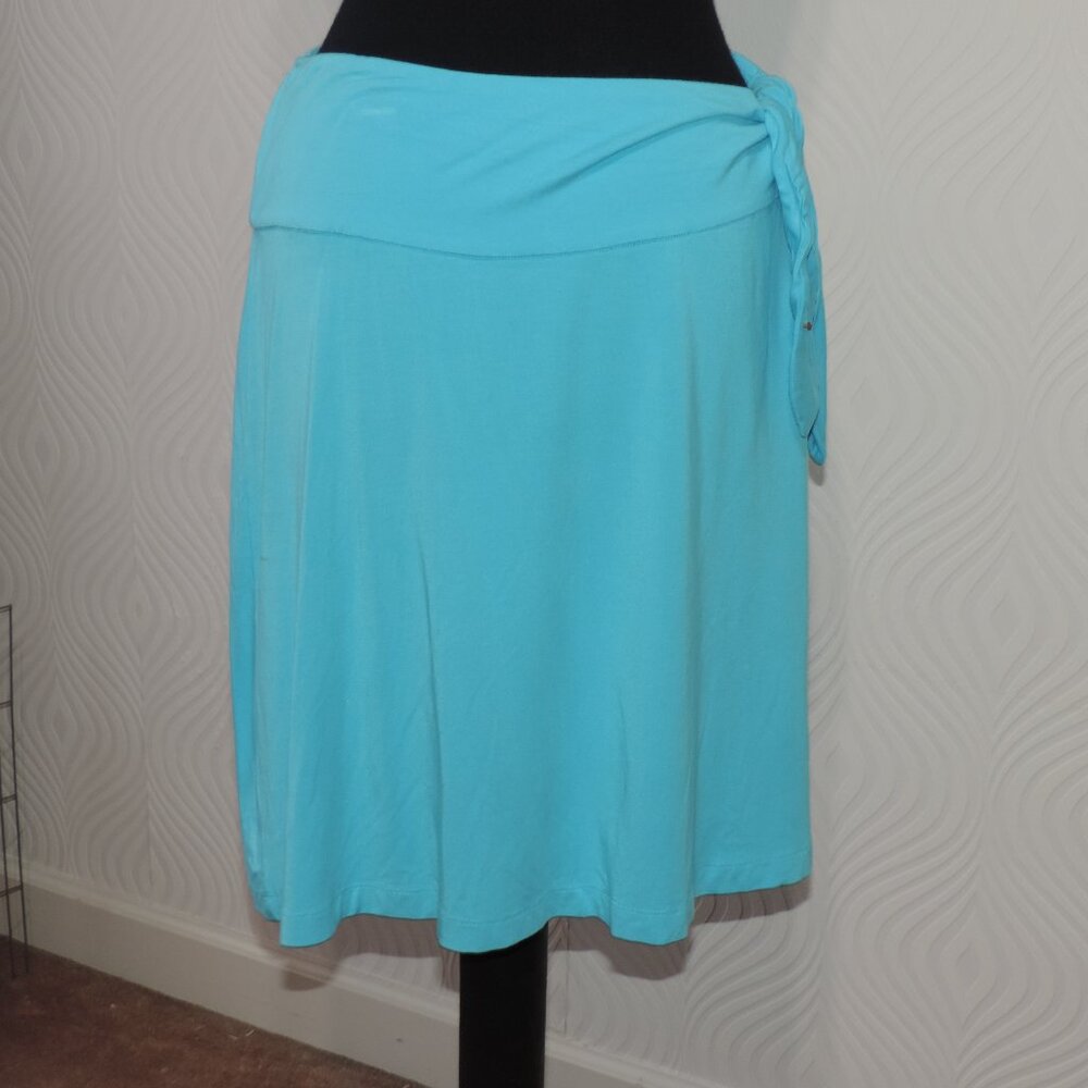 LILLY PULITZER sz S Turquoise knit pull on skirt beach cover up